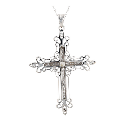 1/2 ctw 14K White Gold Diamond Pendant Necklace