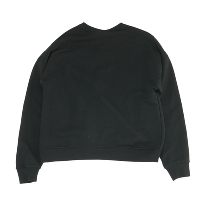 Black Solid Sweatshirt Pullover