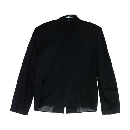 Vintage Black Solid Full Zip Blazer