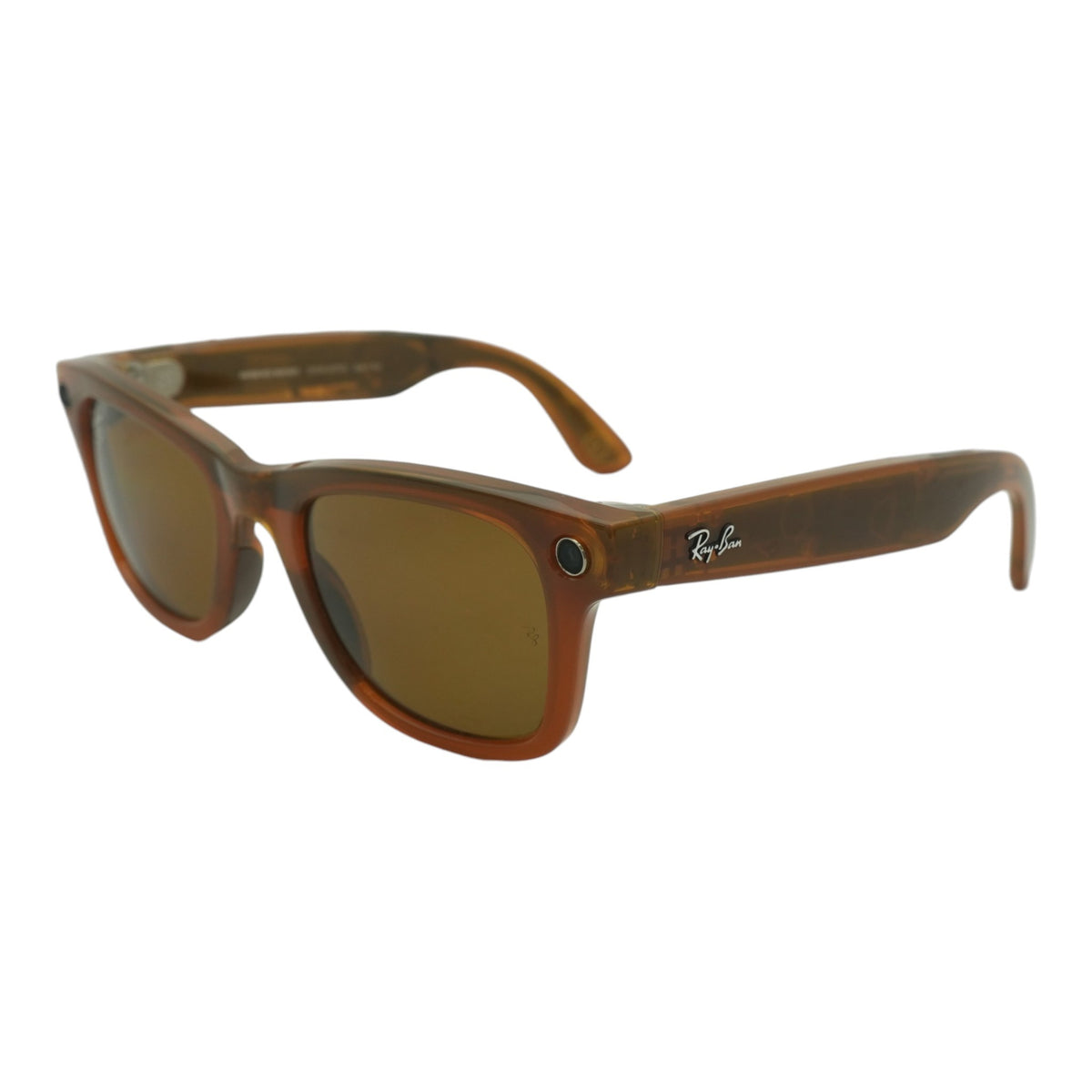 Brown Wayfarer Smart Glasses