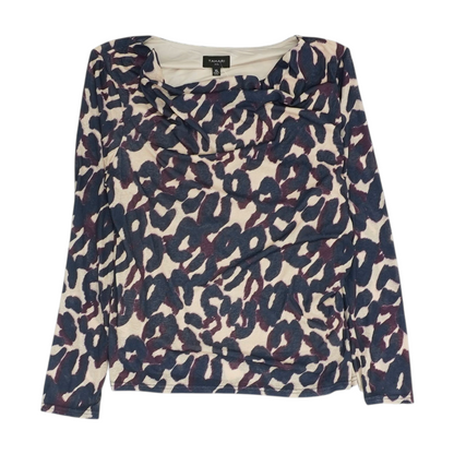 Navy Animal Print Blouse