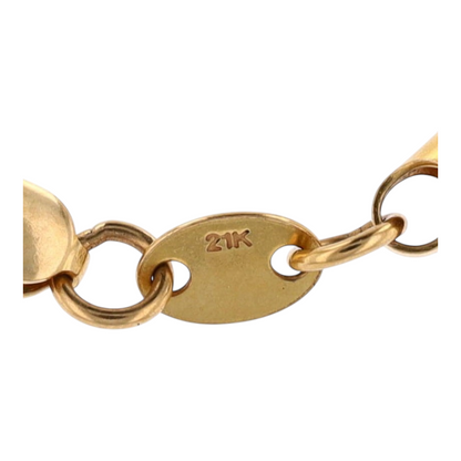 21K Yellow Gold Chain Necklace