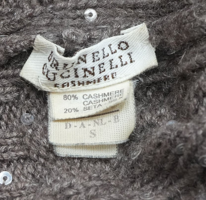 Sequin Cashmere Silk Blend Knit Cap