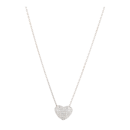 5/8 ctw 18K White Gold Diamond Pendant Necklace