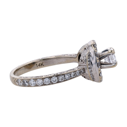 3/4 ctw 14K White Gold Diamond Engagement Ring