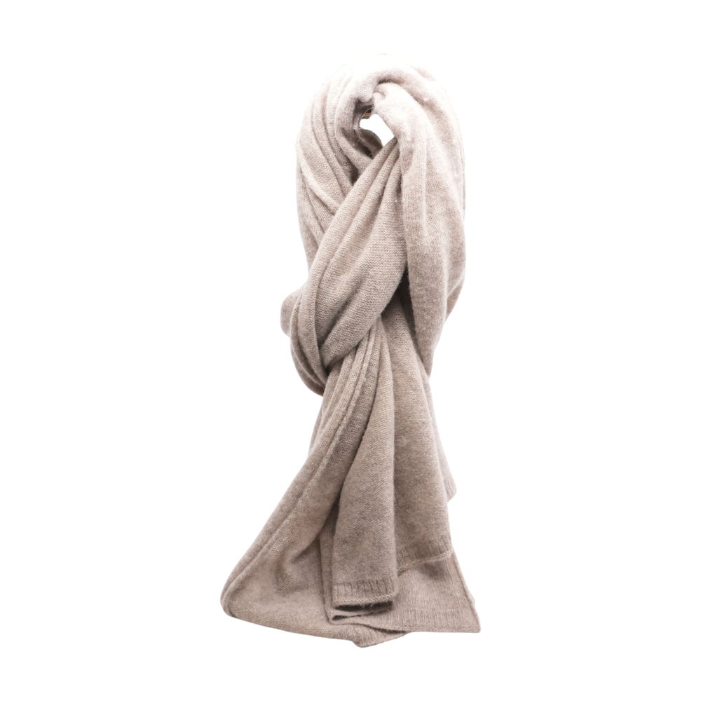 Beige 100% Cashmere Scarf