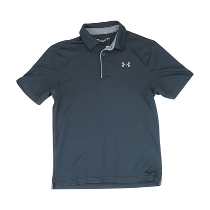 Black Solid Short Sleeve Polo
