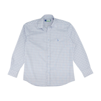 White Check Long Sleeve Button Down