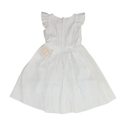 White Solid Dress