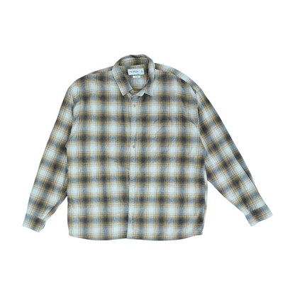 Brown Plaid Flannel Button Down