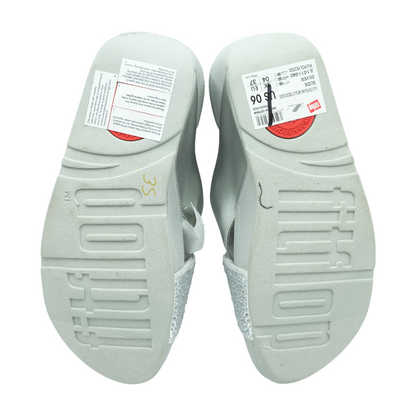 Silver Wedged Sandals