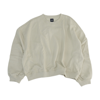 Beige Solid Sweatshirt Pullover