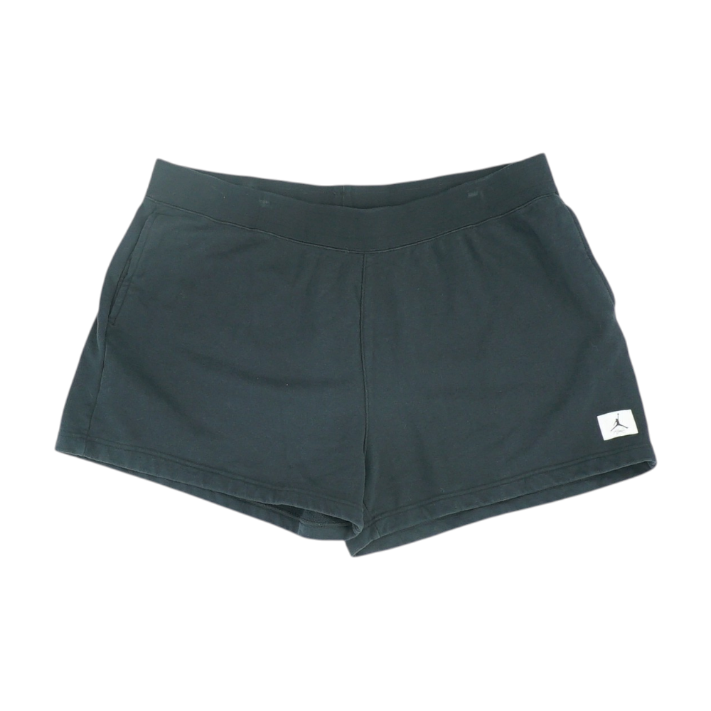 Black Plus Size Solid Active Shorts