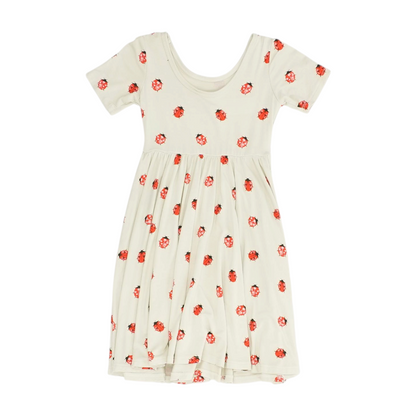 Beige Graphic Dress