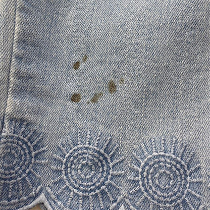 Blue Cropped Straight Leg Jeans