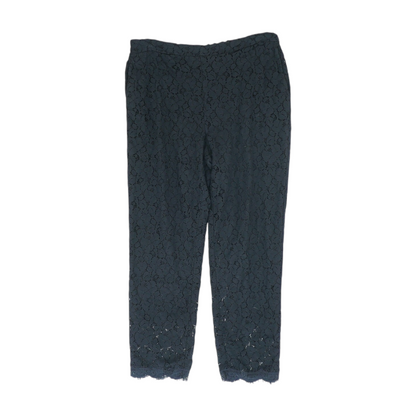 Black Floral Regular Pants
