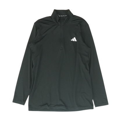 Black Solid 1/4 Zip Pullover