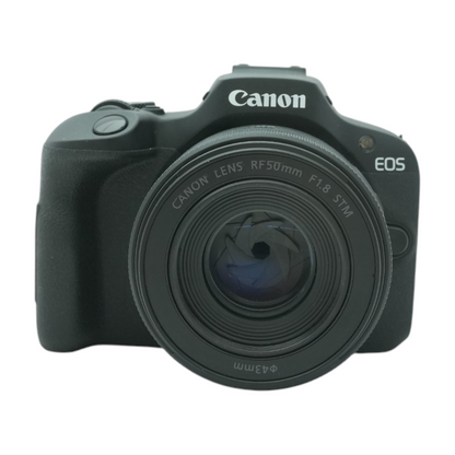 EOS R100 Mirrorless Camera with RF 50mm f/1.8 STM Compact Standard Lens
