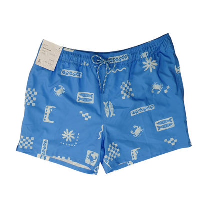 Blue Graphic Swim Bottom