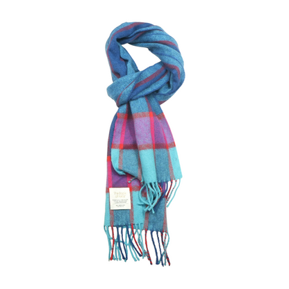 Blue Striped Wool Scarf