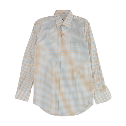 White Check Long Sleeve Button Down