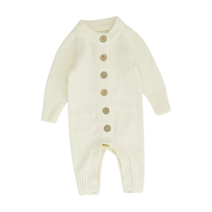Cream Long Sleeve One-Piece