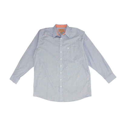 Blue Tall Polka Dot Long Sleeve Button Down