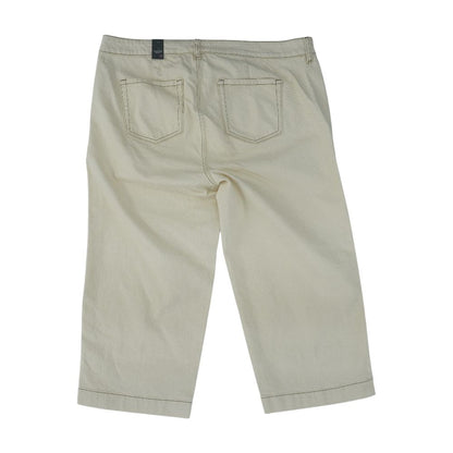 Beige Plus High Rise Wide Leg Jeans