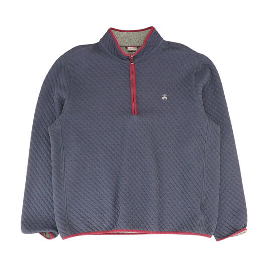 Navy Solid 1/4 Zip Pullover