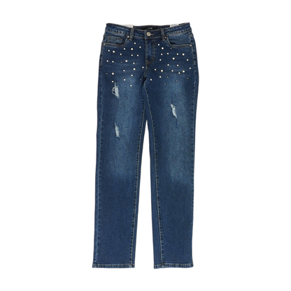 Navy Solid Straight Jeans