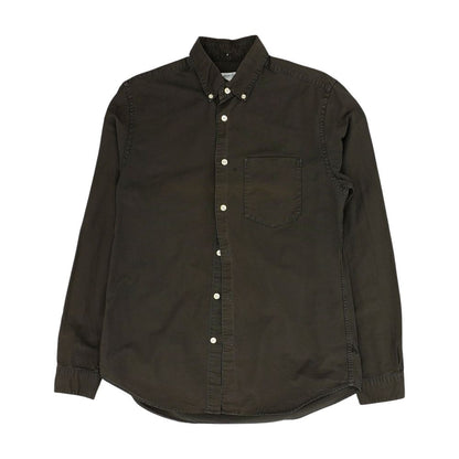 Charcoal Solid Long Sleeve Button Down