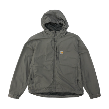 Gray Solid Rain Jacket