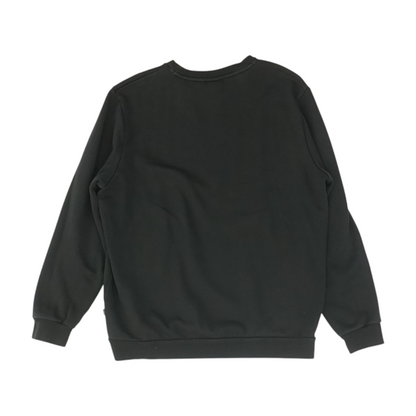 Black Solid Sweatshirt Pullover