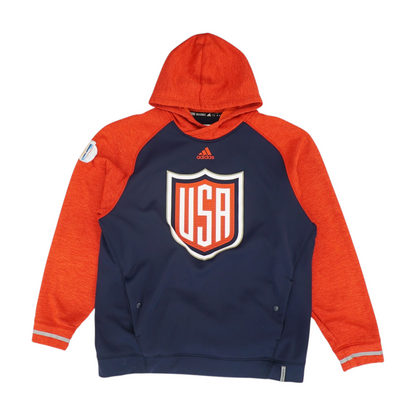 Navy Color Block Hoodie Pullover