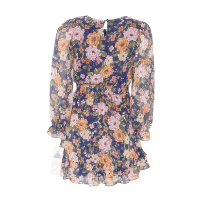 Navy Floral Mini Dress