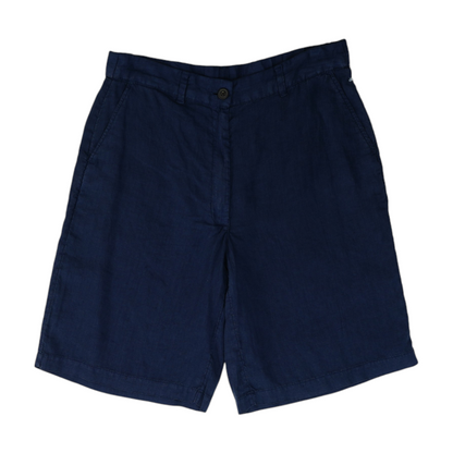 Navy Solid Knit Shorts