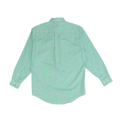 Green Check Long Sleeve Button Down