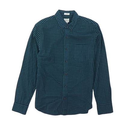 Navy Check Long Sleeve Button Down
