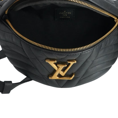 Black New Wave Leather Bumbag
