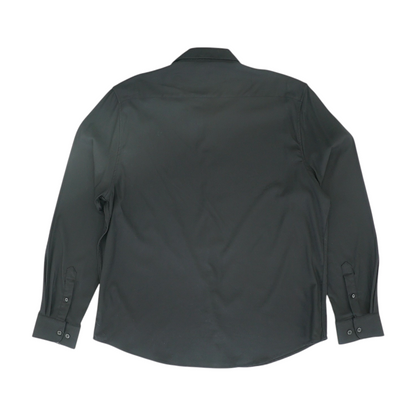 Black Solid Long Sleeve Button Down