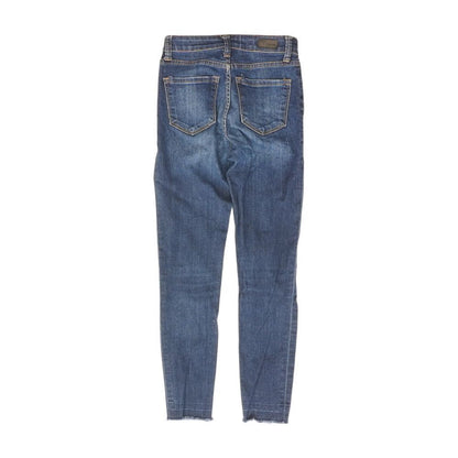 Navy Solid High Rise Skinny Leg Jeans