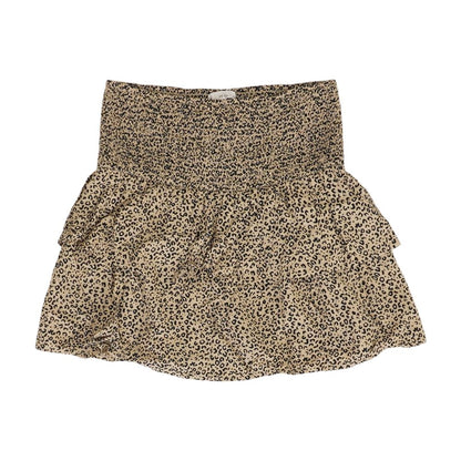 Tan Animal Print Mini Skirt
