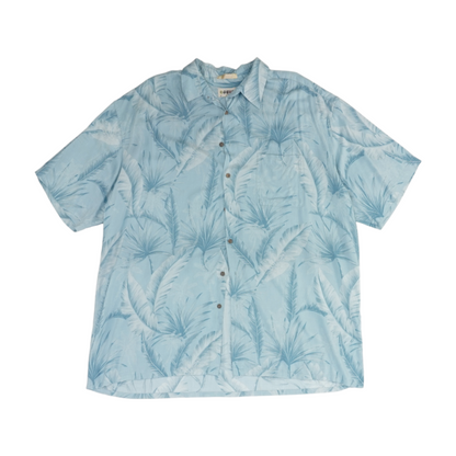 Blue Tropical Short Sleeve Button Down