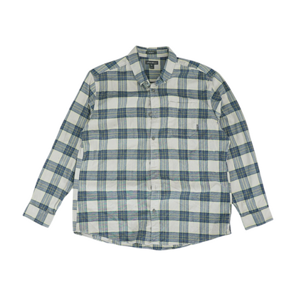 Gray Plaid Flannel Button Down