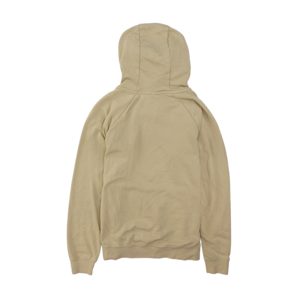 Beige Solid Hoodie Pullover