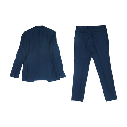 Navy Long Check Suit
