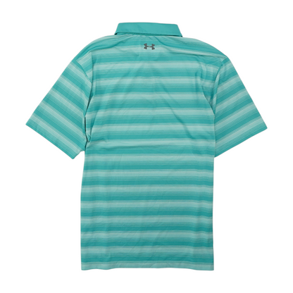 Blue Striped Short Sleeve Polo
