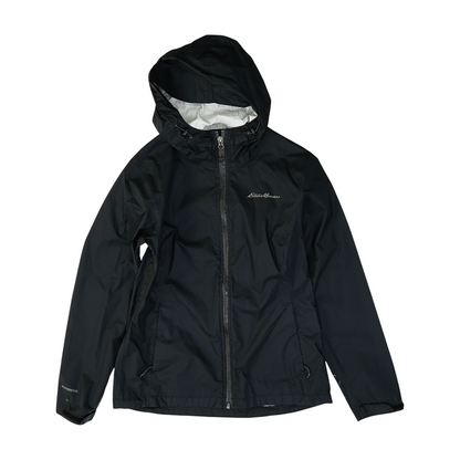 Black Solid Rain Jacket