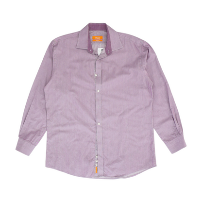 Purple Striped Long Sleeve Button Down