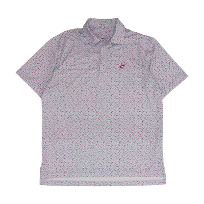 Lavender Print Short Sleeve Polo